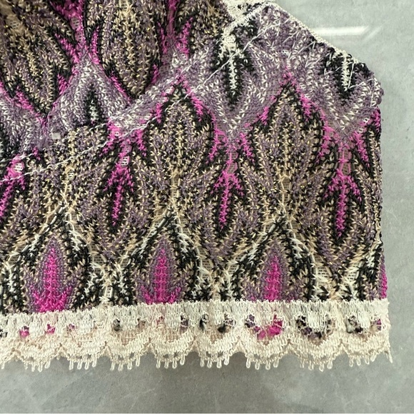 Women’s Free People Boho Patterned Lace Halter Bralette Top XS - Picture 5 of 16